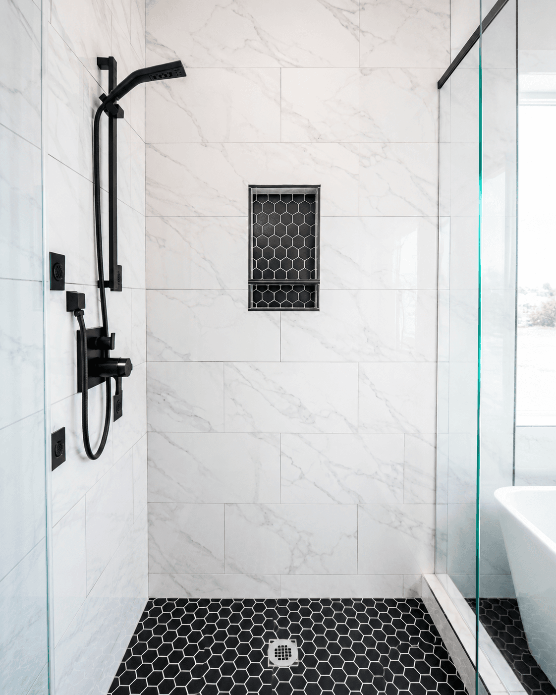 Modern walk-in shower design